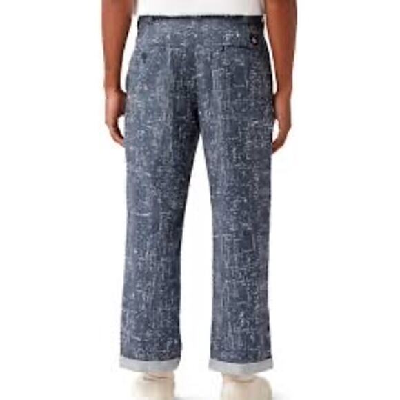 Dickies Regular Fit Cuffed Straight Leg Pant Sz 12R Blue Casual Work Streetwear - Picture 3 of 9